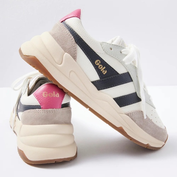 Gola Saturn Quadrant Chunky Sneaker White Black 7 - Picture 1 of 6